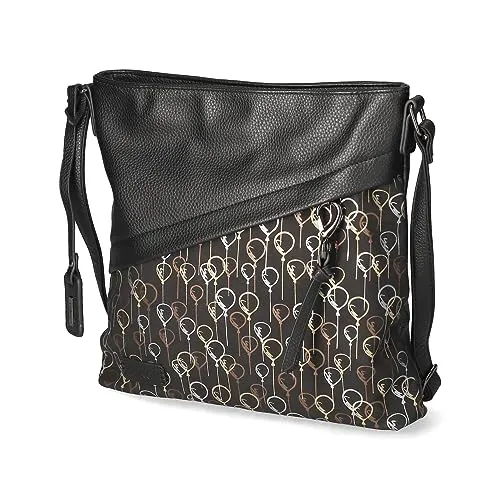 Rieker Damen H1040 Umhängetasche, Schwarz1