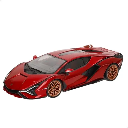 Bburago Lamborghini Sian FKP 37 Modellauto 1:18 - Miniatur Motorfahrzeug-Modelle mit beweglichen Türen, Kofferraum und Motorhaube. Detailgetreue Nachbildung im Maßstab 1:18, ideal für Sammler und Lamborghini-Fans.