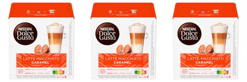 NESCAFÉ Dolce Gusto Kaffeekapsen 3x16 Kapseln Latte Macchiato Caramel 3er Pack