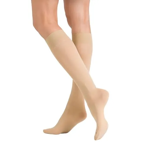 Hudson Damen Kniestrümpfe Relax Light druckfreier Bund Beige 0710 39-42