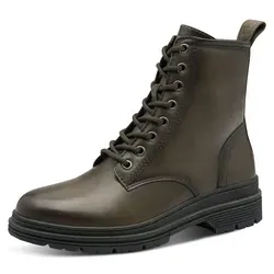Schnürboots TAMARIS, Damen, Gr. 37, oliv - Wanderschuhe in klassischer Used Optik, aus Glattleder und Lederimitat mit wärmendem Innenmaterial und gepolsterter Innensohle für optimalen Tragekomfort.