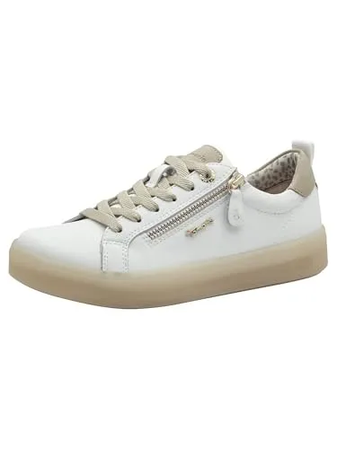 Tamaris Comfort Damen Sneaker flach mit Reißverschluss - Damen-Sneaker mit T-flow-Technologie für sanfte Dämpfung und herausnehmbarer Einlegesohle für individuellen Komfort. Ideal für Freizeit und den ganzen Tag.