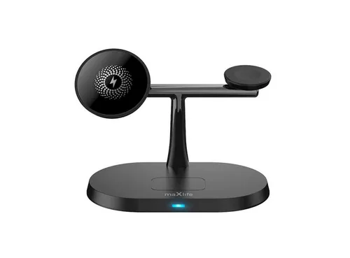 MaXlife MXWC-03 Wireless Charger (2000 mA, Einzelgerät, Einzelgerät, 3-in-1 MagSafe-Ladegerät kompatibel mit iPhone, AirPods & Apple Watch)