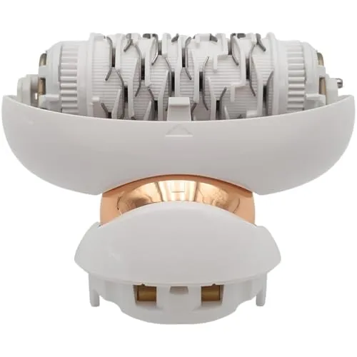 NaschLager Epilierkopf kompatibel mit Braun Silk-épil 9 Flex 81719648 Ersatzkopf weiß roségold für 9001 9002 9003 9005 9010 9020 Epilierer Aufsatz mit 40 Pinzetten Flex-Technologie Wet&Dry geeignet