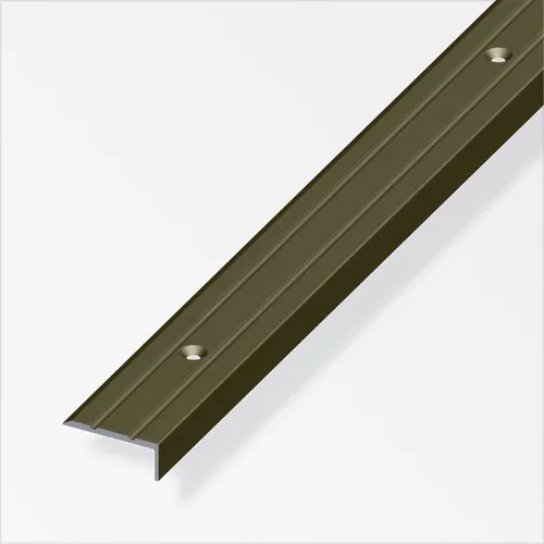 alfer Abschlussprofil 1 m, 25 x 10 mm Aluminium eloxiert bronze  Abschlussprofil
