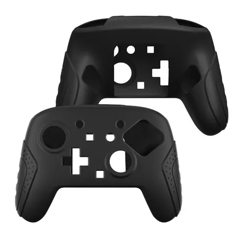 Für Nintendo Switch 2 Rutschfeste Silikonhülle für Pro Gaming Controller Schwarz