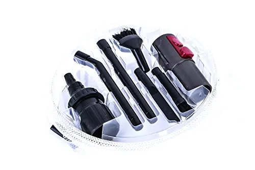 Minisaugset, Microdüsenset 8 Teile inkl. Adapter passend für Dyson V7, V8, V10, V11 - Ideal für PC, Elektronik, Modellbau, Hobby