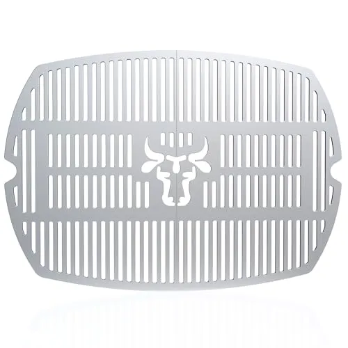 tuning-art EG03 Edelstahl Grillrost Set kompatibel mit Weber 300er Serie | Q3000er Serie | Rostfrei | Bullendesign | Spülmaschinenfest, Größe:Q3er Rost Bulle