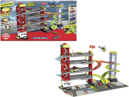 Dickie Toys - 4-stöckiges Parkhaus für Kinder ab 3 Jahren (87x52 cm)
