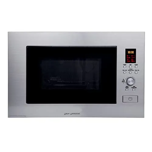 Einbau-Mikrowelle, 900 W, 1000 W, Fassungsvermögen 23 l, Edelstahl, 6 Leistungsstufen.