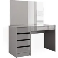 Vicco Schminktisch Sherry Grau - Moderne Frisiertisch mit 120x75 cm, kratzfester Oberfläche und praktischen Schubladen für optimalen Stauraum Ihrer Beauty-Artikel.