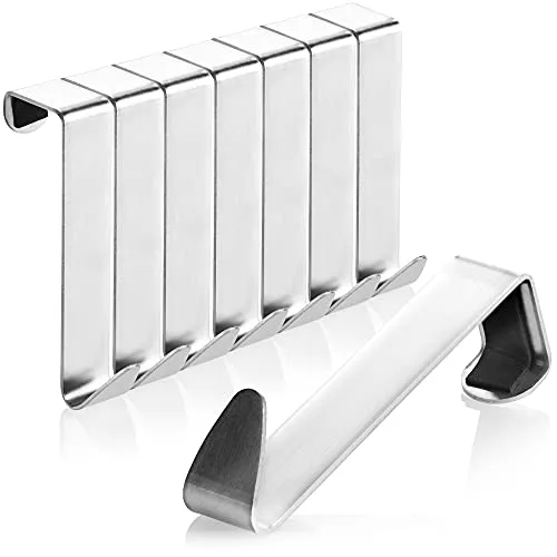 com-four® 8x Türhaken aus Edelstahl in silber von COM-FOUR