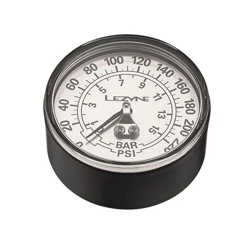 Lezyne Pumpe Manometer, Schwarz/Silber, 1-RP-FLGUE-V2220