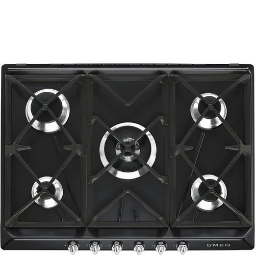 Smeg SR975NGHD Einbau-Gaskochfeld Schwarz 70 cm Victoria