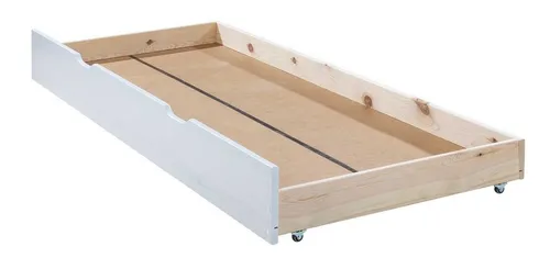 Home4You Bettschubkasten aus massivem Kiefernholz, Weiß, mit 4 Rollen - Praktischer Bettschubkasten in strahlendem Weiß, 197 x 79 cm, aus hochwertigem Kiefernholz. Ideal für zusätzlichen Stauraum unter dem Bett, mühelos zu bewegen dank der 4 Rollen.