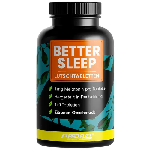 Melatonin Lutschtabletten 120x - Zitronen-Geschmack - Pflanzliches Ergänzungsmittel Baldrian mit 100% veganen, zuckerfreien Lutschtabletten. Optimal hochdosiert mit Melatonin und L-Theanin für eine effektive Schlafunterstützung ohne Wasser.