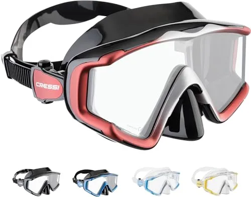 Cressi Liberty 3 Windows MASK Black SIL. RED/Silver von Cressi