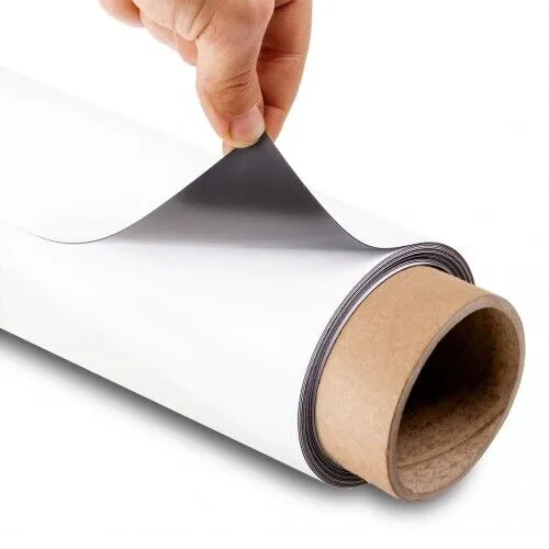 Meter Magnetfolie weiß beschichtet, Breite 1000x0,85 mm für Werbung und Co 1