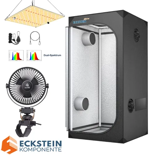 Growbox Komplettset LED 60x60x140cm von Eckstein-Grow
