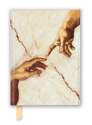 Premium Notizbuch DIN A5: Michelangelo, Die Erschaffung Adams: Unser hochwertiges, liniertes Blankbook mit festem, künstlerisch geprägtem Einband und ... Notizbuch DIN A 5 mit Magnetverschluss)