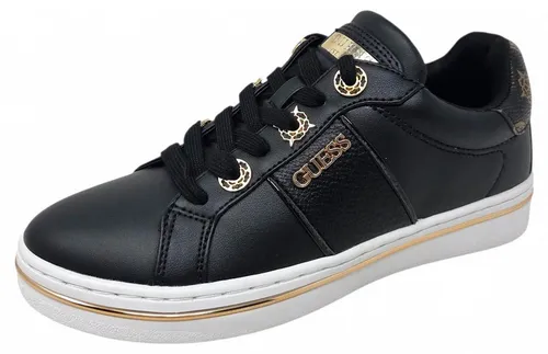 GUESS Eintopf Damenschuh Turnschuhe Schwarz 422556 - Stylische schwarze Turnschuhe für Damen, gefertigt aus hochwertigem PU-Material. Ideal für den Alltag und bequem zu tragen, Größe 38.