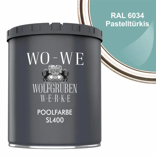 WO-WE Schwimmbadfarbe Pastelltürkis 750ml