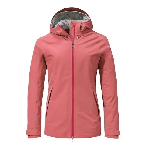 Schöffel Damen 2L Jacket Ankelspitz L - Wasserdichte Outdoor Jacke - Funktionsjacke mit 10.000 mm Wassersäule, atmungsaktiv und individuell verstellbar. Ideal für jedes Wetter mit praktischen Taschen und elastischem Venturi Material.