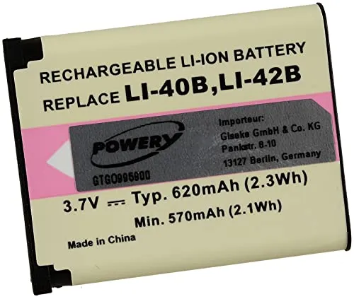 Akku für Unterwasserkamera Sealife Reefmaster DC 600, 3,7V, Li-Ion