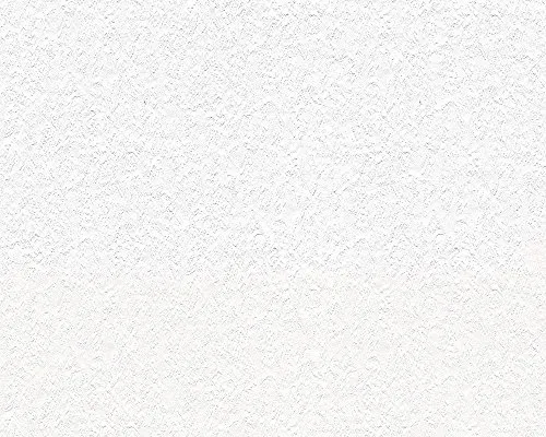 A.S. Creation | Shades of White | 942319 | Papiertapete | Strukturtapete | 10.05 x 0.53 m | Weiß | Büro | Diele | Flur | Küche | Schlafen | Wohnen