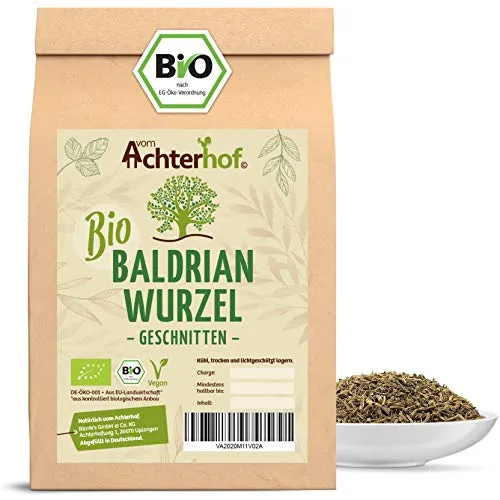 Baldrianwurzel BIO (100g) | Baldrian Wurzel getrocknet | Baldriantee | organic Valerian Root Cut vom Achterhof