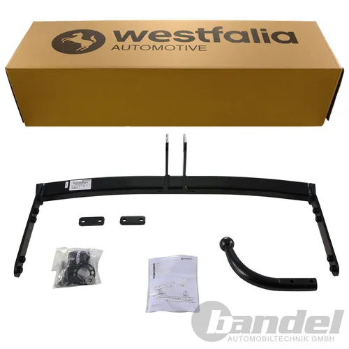 Westfalia Starre Anhängerkupplung für VW Golf IV, Bora & Audi A3 - Anhängerkupplung für zuverlässigen Transport von Anhängern und Fahrradträgern, EG-genehmigt für TÜV-europäische Nutzung, mit 1650 kg Anhängelast und 75 kg Stützlast.