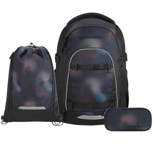 coocazoo MATE Rainbow Illusion Schulranzen-Set 3-teilig