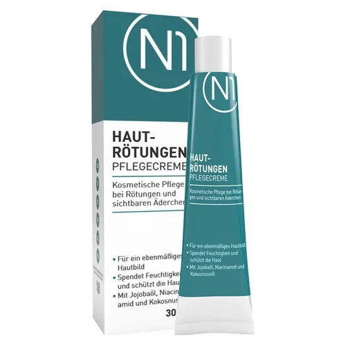 pharmedix GmbH N1 Hautrötungen Pflegecreme 30 ml - Körpercremes zur Linderung von Hautrötungen, beruhigt und pflegt empfindliche Haut für ein angenehmes Hautgefühl.