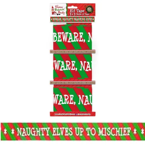 Elfen Behavin' Schwer Bedruckt Warnung Szene Bedruckt Klebeband - 3 Packung