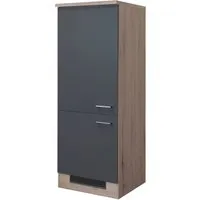 Flex Well Kühlumbauschrank Tiago 88er Einbaukühlschrank - Einbauküchen-Komponenten mit flexibler Türmontage und modernem Design in Basaltgrau matt, ideal für eine harmonische Küchenintegration.