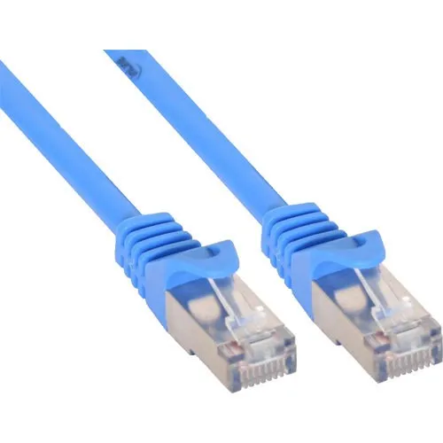 InLine Cat 5e Patchkabel F/UTP RJ 45 - Stecker Folienschirmung blau 1,5m