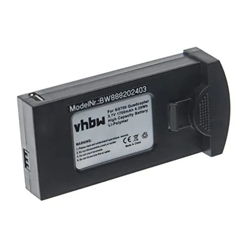 vhbw Akku kompatibel mit Quadcopter/Drone DM107S, S169, SG700 Drohne Multicopter Quadrocopter (1700mAh, 3,7V, Li-Polymer)