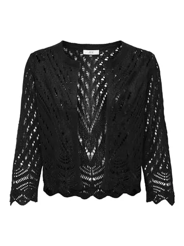JdY Damen Jdysun 3/4 Cropped KNT Cardigan, Schwarz, XS EU von JDY
