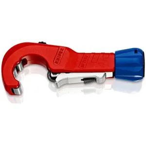 Knipex Rohrabschneider TubiX 903102SB - 6-35 mm, für Kupfer-, Edelstahl- und Messingrohre, mit Schnellfixierung und präzisem Entgrater