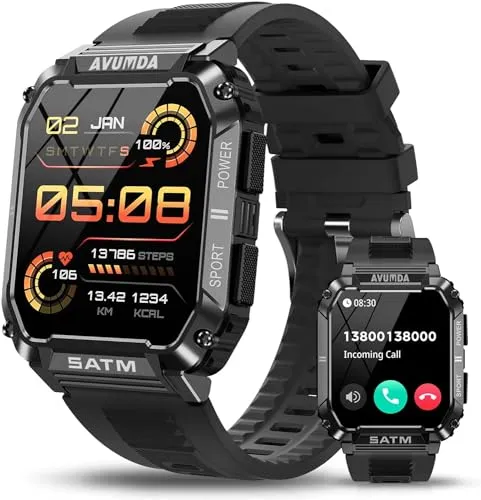 AVUMDA Smartwatch Herren mit Telefonfunktion,1.98