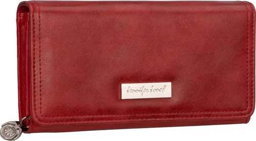 JENNIFER JONES Damen Geldbörse Portemonnaie Rot (1108) von Jennifer Jones Leather