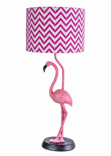 Lampe Flamingo Figur Nachttischlampe Tischlampe Tischleuchte Vogelfigur Leuchte