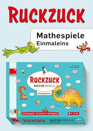 Ruckzuck Mathespiele - Schulbücher & Lernhilfen - 24 bunte Übungsspiele für das Einmaleins, ideal für selbstständiges Lernen und Spaß in der Familie.