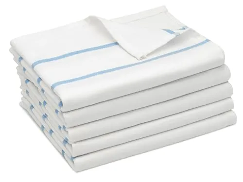 ZOLLNER 5er Set Geschirrtücher 100% Baumwolle, 50x70 cm in weiß von Zollner