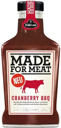 Kühne Made For Meat Cranberry BBQ - Barbecue Sauce - 375 ml