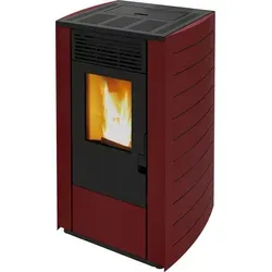 Wamsler WPO 7 Pelletofen - Stahl Bordeaux mit Fernbedienung - Moderne Heiztechnologie für Ihr Zuhause: Der WPO 7 Pelletofen mit 7,5 kW Heizleistung, automatischer Brennstoffzufuhr und programmierbarer Fernbedienung bietet Komfort und Effizienz für Räume bis 350 m³.