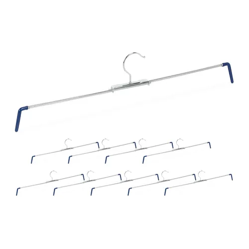 relaxdays Spann-Kleiderbügel silber, 10 St. in silber von Relaxdays