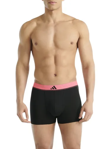 adidas Trunk Climacool Active Micro Flex Eco - 3er Set Herren Boxershorts XL - Laufunterwäsche mit 4-Way-Stretch und CLIMACOOL für optimale Belüftung, inklusive 3 Stück in Schwarz/Grau/Pink, ideal für aktive Männer.
