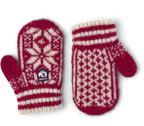 Hestra Nordic Fäustlinge Kinder rot/weiß