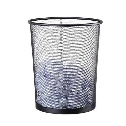 Papierkorb metall Mülleimer rund Drahtmüllkorb 19 l 0,6 kg Papierkorb für Büro